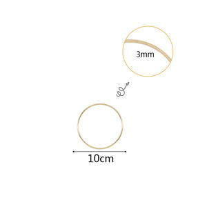 1Pcs 10-40cm Iron Gold Metal Ring Portable Garland Baby Shower Wedding Bride Flowers Wreath Handmade Flowers Catcher Hoop Decor