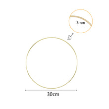 Load image into Gallery viewer, 1Pcs 10-40cm Iron Gold Metal Ring Portable Garland Baby Shower Wedding Bride Flowers Wreath Handmade Flowers Catcher Hoop Decor
