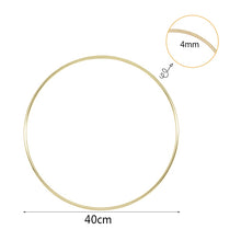 Load image into Gallery viewer, 1Pcs 10-40cm Iron Gold Metal Ring Portable Garland Baby Shower Wedding Bride Flowers Wreath Handmade Flowers Catcher Hoop Decor
